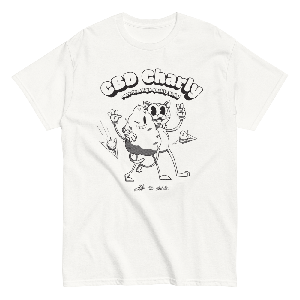 Unisex T-Shirt - CBD Charly Artwork - weiß